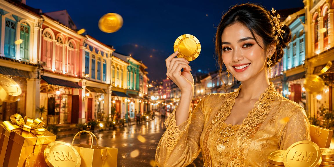 Pengguna VIP Malaysia di Penang menikmati bonus eksklusif platform hiburan 3200 dengan pakaian kebaya tradisional
